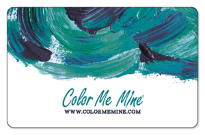 color me mine logo on a white background with blue and green brush strokes